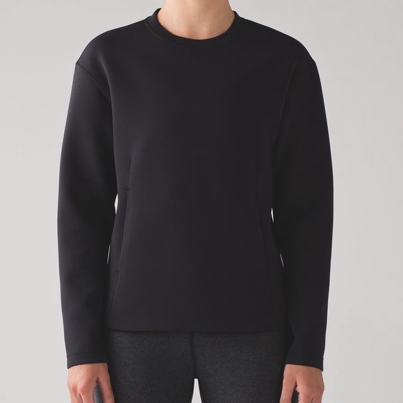 Lululemon Embrace The Space Crewneck Black Sweatshirt Size‎ 4 - Picture 1 of 9